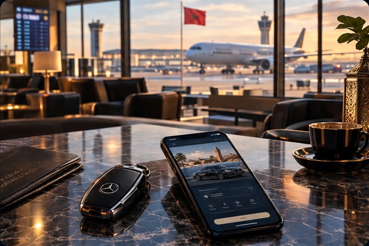 Confirmation de réservation reçue sur smartphone à l'aéroport